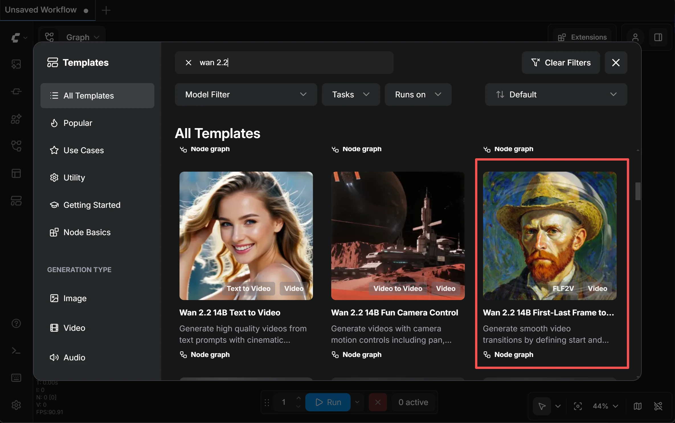 Image: First-Last Frame workflow — start frame and end frame with generated video between them