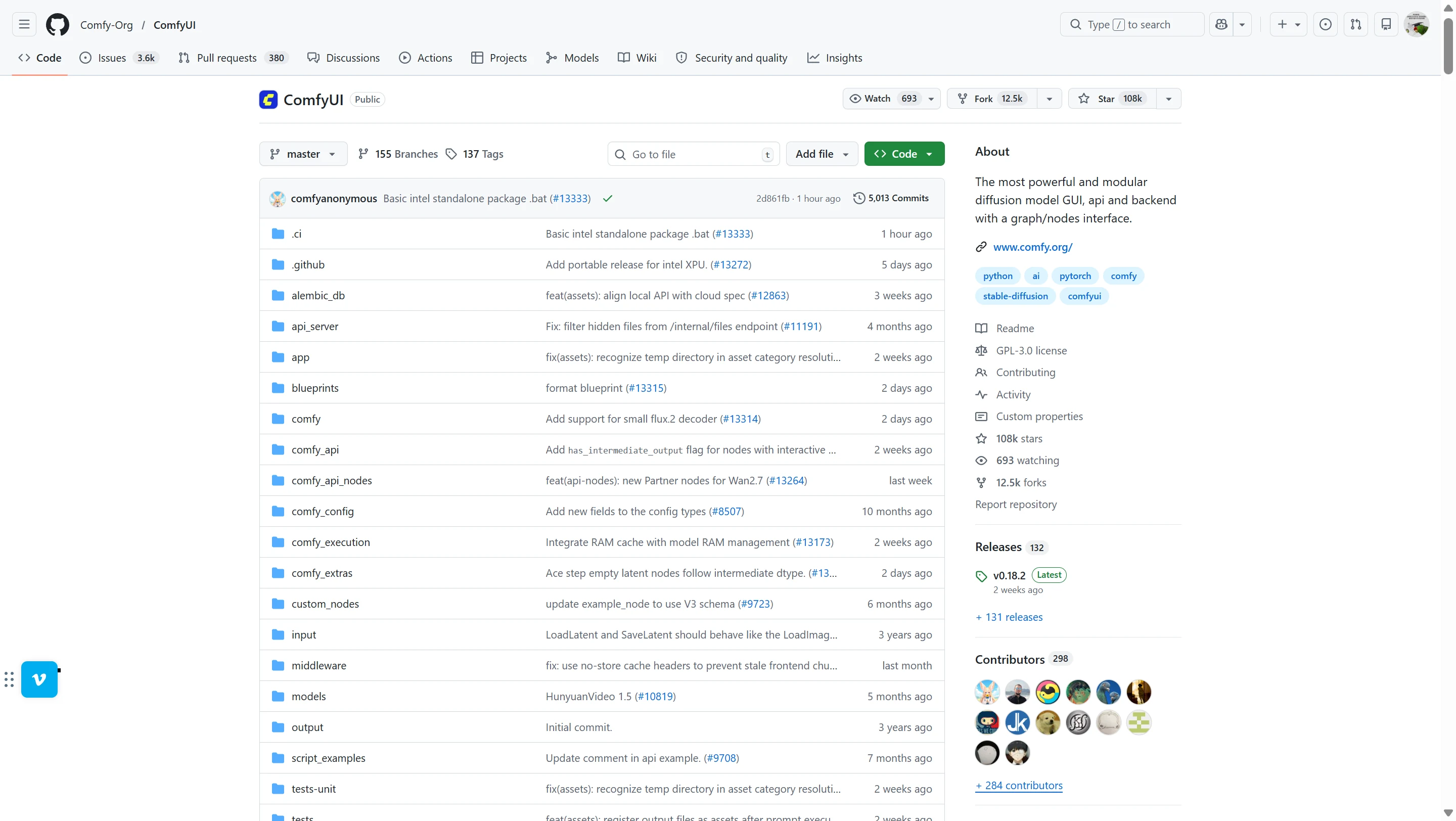 Image: ComfyUI Portable version — folder structure after extraction