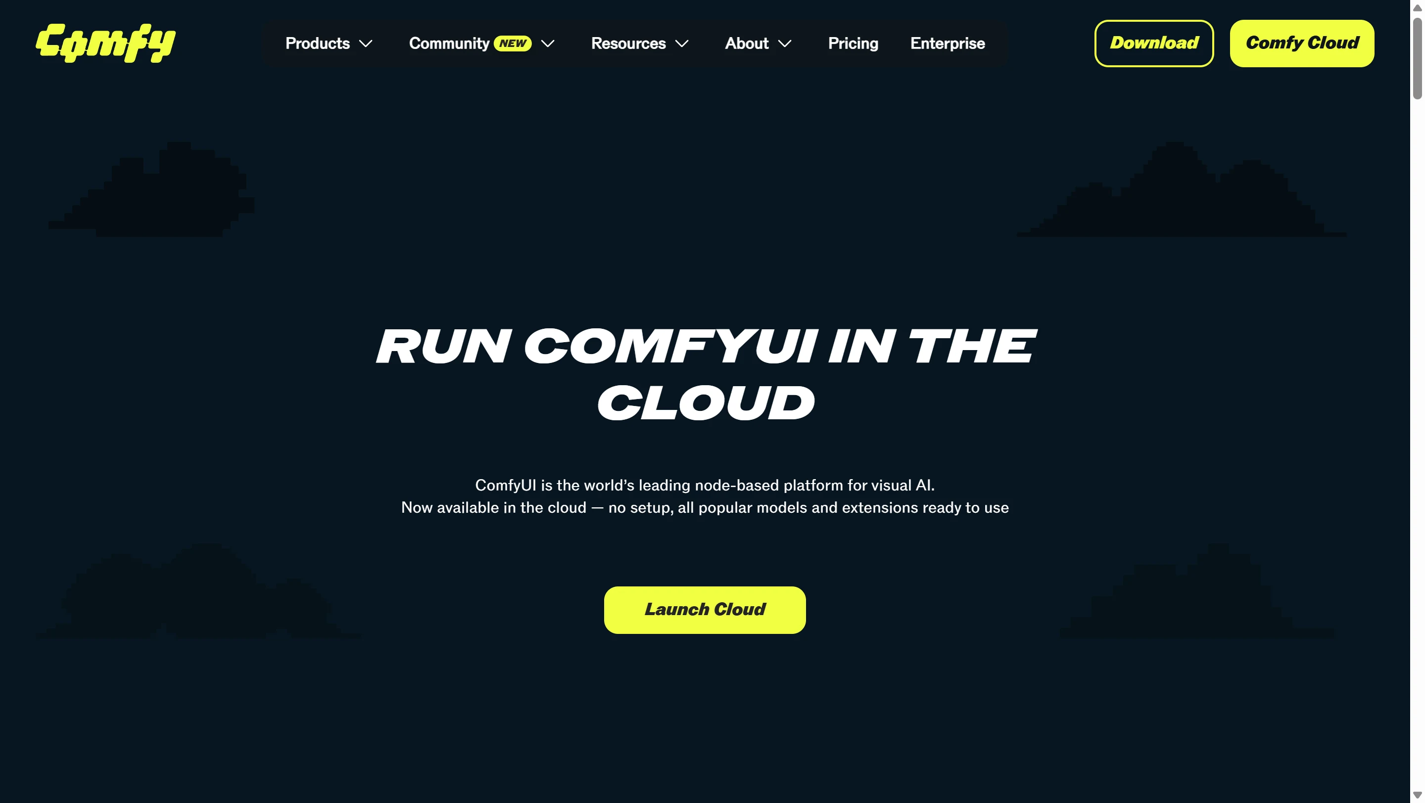 Image: Comfy Cloud interface — official cloud-hosted ComfyUI environment