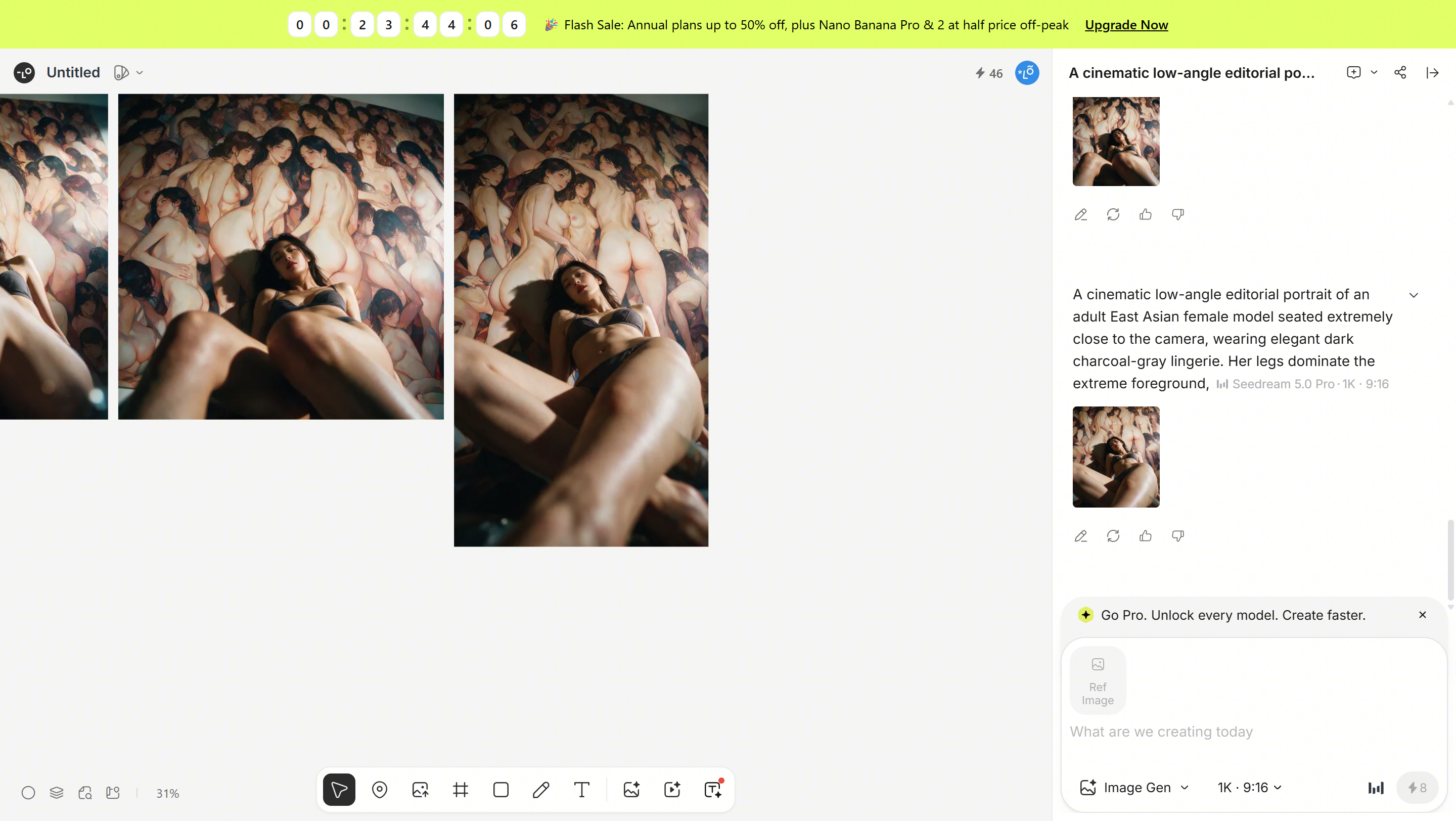 Seedream NSFW generation result